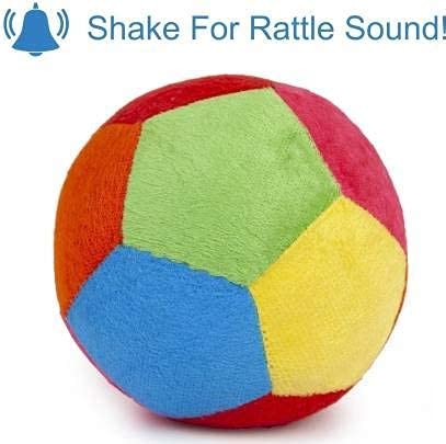 Pawriot Soft Plush Rattle Ball for Dogs & Cats – Interactive Sound Toy for Pets